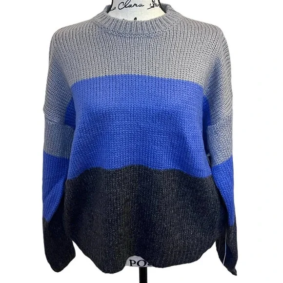 Urban Outfitter Lumiere Crewneck Color Block Sweater SZ Small and Large - Picture 1 of 14